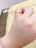 周六福（ZLF）  18K黄金戒指女彩金素圈戒指简约送女友节日礼物 9号（0.4-0.7g) 实拍图