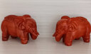 花梨木雕大象摆件一对小象实木雕刻吉祥物礼品家居客厅工艺品 花梨木精雕象长12cm一对 实拍图