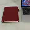 法拉蒙 a5硬壳皮面笔记本本子带笔插位学生考研日记本商务办公会议记录记事本可定制 红色 实拍图