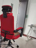 非洲鹰（feizhouying）电脑椅 办公椅子 电竞椅家用人体工学网布椅 靠背椅转椅老板椅学习椅 红色+搁脚 联动扶手 实拍图
