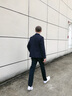 千纸鹤易打理西服男士抗皱休闲西装男修身单西外套男春秋季35382 06C灰色 L 实拍图
