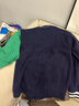 盖璞男童春季LOGO撞色拼接V领针织开衫儿童装890409 海军蓝 160 cm(XL) 亚洲尺码 实拍图