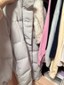 茵曼（INMAN）2025秋冬女装新款高充绒量白鸭绒连帽毛领羽绒服长款外套大衣上衣 雅典灰 M 实拍图