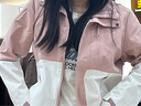 猫人（MiiOW）冲锋衣防风夹克外套女男三合一两件套秋冬大码抓绒内胆保暖登山服 KK96888矿物粉/流云白-女 XL 实拍图