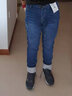 狮子聪  加绒牛仔裤女外穿弹力修身显瘦小脚加厚保暖带绒2025冬季新款 复古蓝银灰绒九分(SJ-7777) 32 实拍图