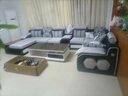 爵世佰家 科技布沙发大小户型客厅现代简约客厅家具 意式布艺沙发组合整装 豪华版【弹簧乳胶】皮感猫抓布 七件套4米+茶几电视柜 实拍图