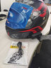 酷骑宝防雾双镜片揭面盔摩托车蓝牙头盔摩托车全覆式头盔男女式续航长 机械红花（带K25蓝牙） XXL 实拍图