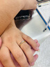 RHODON纯银情侣对戒闭口素圈食指银戒男女结婚礼物小众定制银饰尾戒刻字 波纹男款（15~23#）下单备注尺码 实拍图