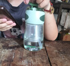 畅印水杯女可爱夏季便携高颜值奶瓶儿童带吸管杯子学生成人 糖果吸管杯【绿色】 400ml 单杯 实拍图