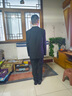 罗蒙儿童西装套装主持人礼服中大童钢琴毕业演出服花童男童表演西服狂 黑色：外套+裤子+领带+领结 160 实拍图