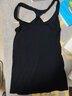 浪莎背心女夏吊带外穿宽肩显瘦修身工字大码内搭无袖打底衫黑白 实拍图