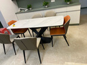 隋巢岩板餐桌极简约现代家用小户型轻奢高端长方形餐桌 隐藏式电磁炉餐桌 1.8m 一桌六椅 实拍图