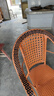 游复吟藤椅单人椅靠背椅单人藤椅家用优质PE藤条椅子户外餐椅阳台休闲 1号椅黑咖啡色 1把 实拍图