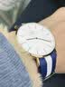 丹尼尔惠灵顿（DanielWellington）DW手表男 经典简约男士手表石英欧美腕表 七夕礼物送男友 40mm男表-蓝白双色尼龙带/DW004 实拍图