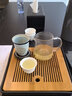 南山先生 茶盘茶托家用竹子陶瓷储水式干泡盘办公室功夫茶具 轻便创意简约 黑陶四方盘 大 实拍图