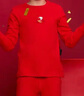 红豆儿童内衣套装纯棉男童秋衣秋裤本命年红色女童新年衣服H1104 165 实拍图
