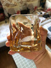 乐唯诗（NERVISHI）玻璃杯高颜值水杯透明玻璃牛奶杯带把ins风奶茶杯早餐杯茶杯 扭纹杯- 230ml 2只 实拍图