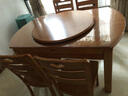 莱仕达京东居家优选实木餐桌椅伸缩折叠家用小户型饭桌H06 1.38+4椅+转 实拍图