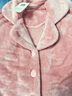 芬腾 珊瑚绒睡衣女冬季加厚法兰绒开衫加绒休闲秋冬款家居服套装 粉色 M 实拍图