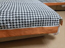 钟爱一生雪尼尔沙发垫套装四季沙发罩套巾全盖防滑千鸟格坐垫组合贵妃通用 千鸟格 黑白格 70cm*70cm 单片 实拍图