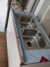 贝柚 不锈钢橱柜厨房灶台一体厨柜组合家用储物碗柜整体简易柜子 120cm双盆-右 实拍图