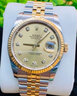 【二手99新】劳力士男表日志系列自动机械18k黄金16233原盘外圈镶钻石日历显示二手奢侈品腕表送礼 【原盘】白盘电脑-机械表径36 实拍图