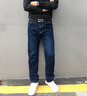 真维斯（Jeanswest）加绒牛仔裤男冬季保暖裤男直筒裤男宽松长裤子男蓝色加绒36 实拍图