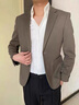 杰逊斯西装外套男春秋季2025新款青年修身职业上班商务男士休闲西服套装 咖啡色（单件西装） 2XL（140-150斤） 实拍图