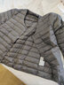 鸭鸭（YAYA）佟丽娅同款轻薄羽绒服女新款冬季短款圆领内胆修身时尚薄外套男 灰色【男款无领YE3C700311Y】 XL 【建议115-125斤】 实拍图