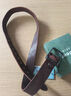 JEEP头层牛皮手工皮带真皮美式复古做旧简约针扣裤腰带男款配牛仔工装 黑扣咖 120cm 实拍图
