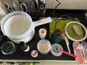 巴比象米糊勺奶瓶挤压式婴儿喂养勺硅胶软勺辅食勺喂食器宝宝辅食工具 粉色米糊勺 实拍图