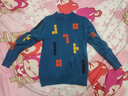 北极绒男童毛衣秋冬款儿童毛衣加绒加厚男孩针织衫大童装套头打底衫男孩 蓝色（不加绒） 140 码（建议身高125-135cm左右） 实拍图