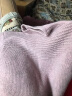 珍贝女装半高领加厚纯羊绒衫商场同款保暖针织毛衣上衣8593 夹花粉 XL/(110码) 晒单实拍图