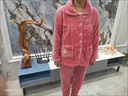 蒂卡黛大码睡衣女200斤法兰绒女秋冬季加绒珊瑚绒套装中老年长袖家居服 613豆沙海星 XL (118-130斤) 实拍图