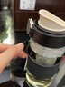 CUP MYSTERY水杯女玻璃杯子茶杯男弹盖进口高硼硅卡通可爱小熊直身杯车载 炫彩黑色小熊 380ML 实拍图