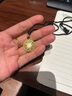 金至尊黄金吊坠八宝罗盘大版古法999足金挂坠配黑绳项链计价 7.56克  实拍图