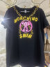 莫斯奇诺（moschino）火烈鸟个性印花女士短袖T恤1907 2603 黑色 M 晒单实拍图