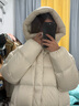 美力城[檀健次同款]90%鹅绒服短款羽绒服女轻暖泡芙外套暖天鹅系列156 铂金白 M 【建议50-60kg】 实拍图