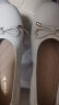 红蜻蜓2024春季单鞋女镂空中年休闲皮鞋舒适妈妈鞋 WCB14221米白色38 晒单实拍图