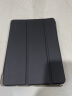 毕亚兹 苹果iPad Air2保护套 iPad6代平板电脑保护后外壳 轻薄防摔 休眠三折皮套 男女通用款 PB13-黑色 实拍图