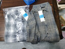 回图格子长袖衬衫男秋装商务休闲衬衣秋冬季潮流韩版春秋季男士衣服 2108灰色 4XL 实拍图