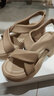 百丽（Belle）简约扭结休闲凉鞋女商场款厚底凉鞋A9S1DBL4 杏色 34 (220mm) 实拍图
