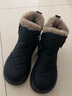 百丽踏保暖雪地靴女款2025新款冬季加绒加厚防滑防水雪地棉女冬棉鞋短靴 黑色 39 实拍图