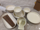 康陌（KANGMO）奶油风餐具套装家用清新高级感乔迁搬家礼物碗盘碗具釉下彩餐具 6人30件配汤碗【礼盒装】 30件套 实拍图
