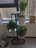 赏欧家居现代铁艺花架室内多层绿植花盆架客厅花架阳台简约落地花几 四Ceng黑色（单件） 实拍图