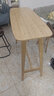 竹艺匠家用桌简约靠墙实木长条高脚桌酒吧桌咖啡厅高脚桌椅 原色吧台桌 实拍图