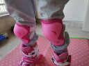 美洲狮（COUGAR） 轮滑鞋可调成人儿童套装溜冰鞋 闪光男女旱冰鞋滑冰鞋 LSG/P6 粉色(八轮全闪)(全套) M(实际31-36码) 实拍图
