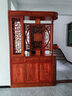 艺牛实木玄关柜 新中式双面雕花福字客厅仿古南榆木多功能隔断柜子 龙柱小福字玄关柜136*38*208cm 实拍图