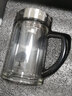 希诺双层玻璃杯茶杯带把办公杯老板杯子带过滤泡茶水杯男士商务口杯 旗舰款+杯刷 290毫升 实拍图