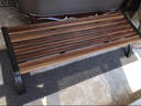 紫叶（ziye） 公园椅户外长椅广场室外休闲碳纤维椅子庭院长凳铸铝长条座椅 无靠背-咖啡色1.5m 实拍图
